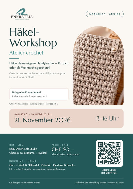 HÄKEL-WORKSHOP 21.11.2026 (Enkrateia Pilates)