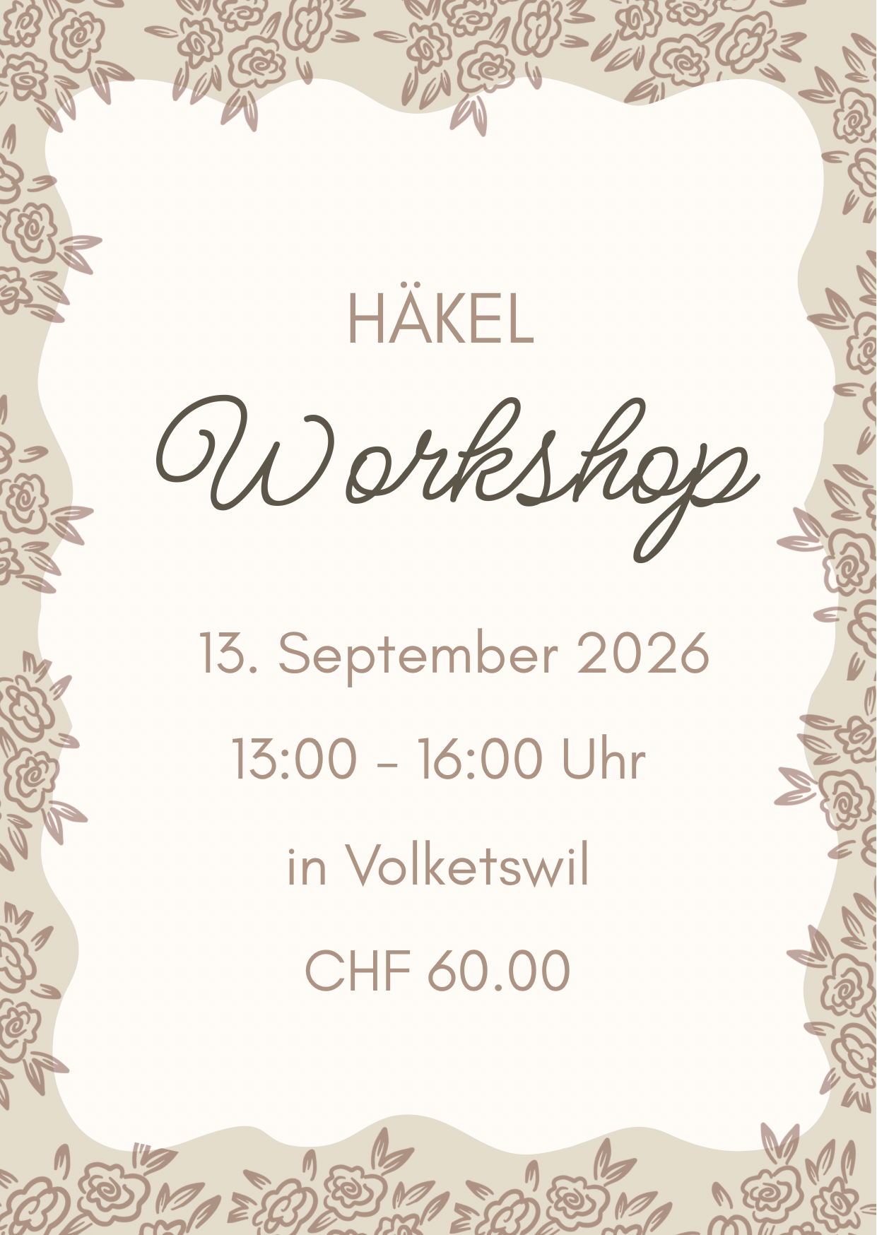 HÄKEL-WORKSHOP 13.09.2026